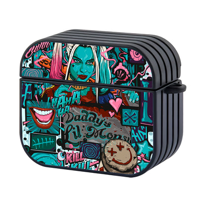 Harley Quinn Stare of Lil Monster Hard Plastic Case Cover For Apple Airpods 3