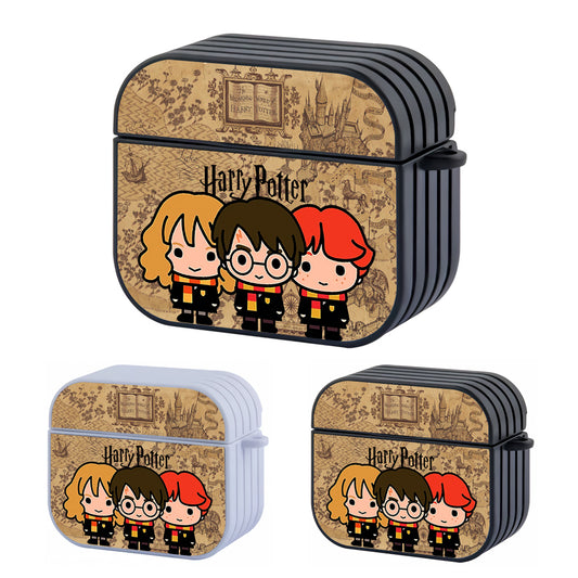 Harry Potter Map Background Hard Plastic Case Cover For Apple Airpods 3