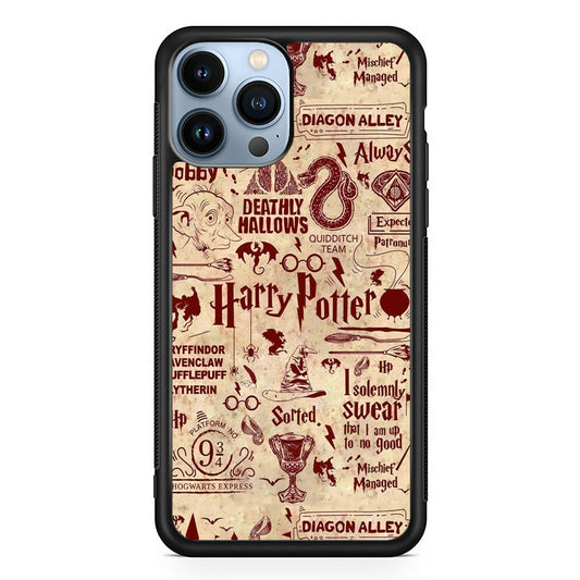 Harry Potter Paper of Map iPhone 13 Pro Max Case
