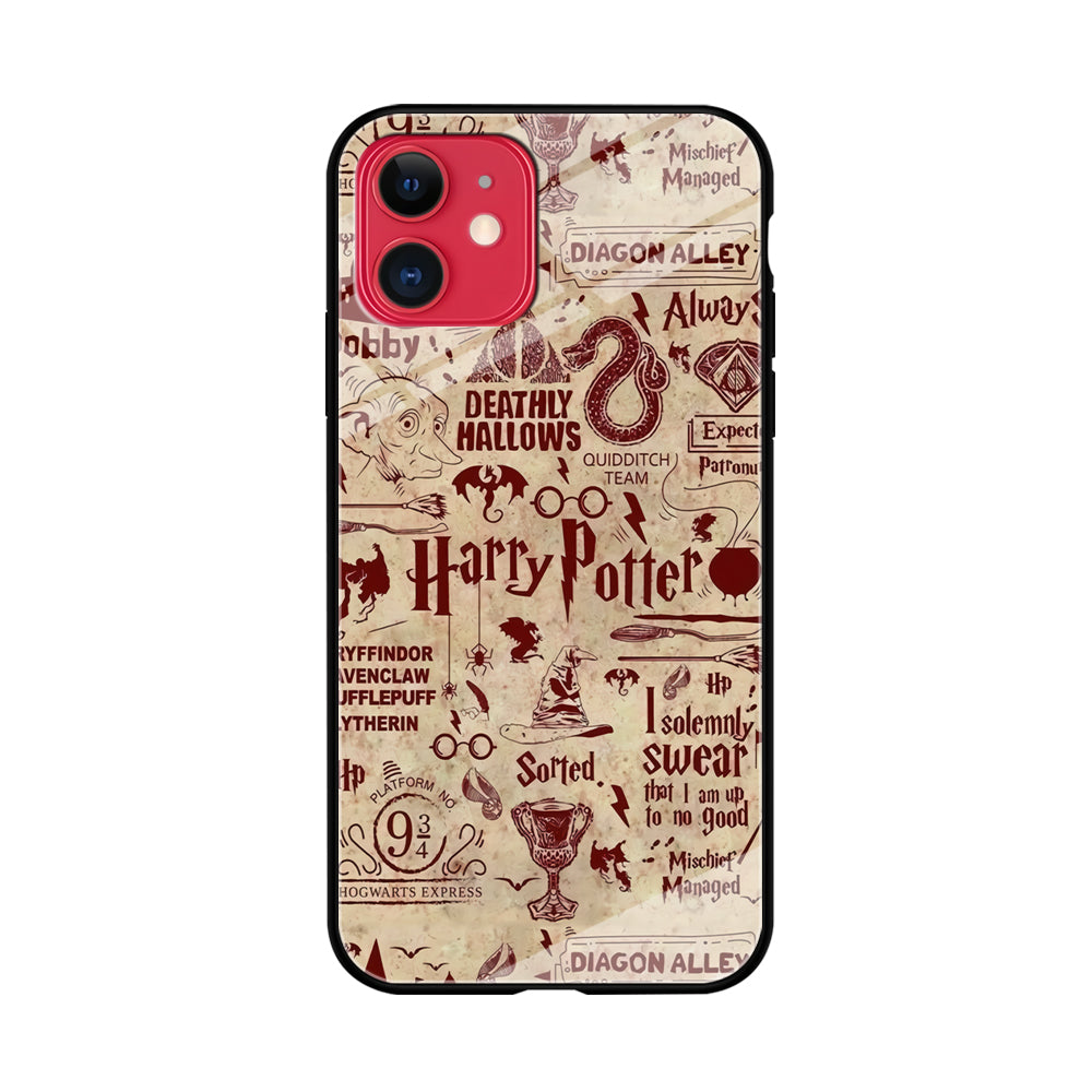 Harry Potter Paper of Map iPhone 11 Case