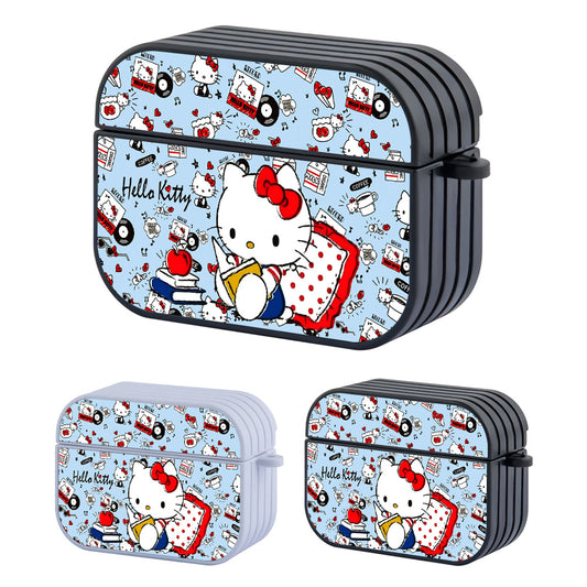 Hello Kitty Open Minds by Reading Hard Plastic Case Cover For Apple Airpods Pro