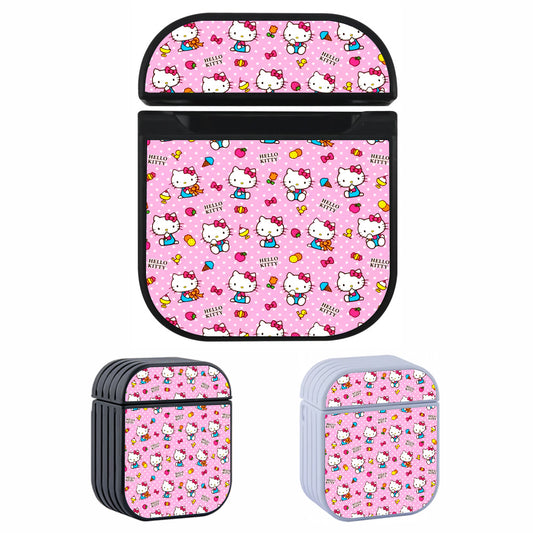 Hello Kitty Pattern Girly Hard Plastic Case Cover For Apple Airpods