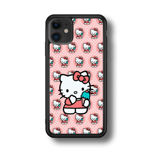 Hello Kitty with Blue Ice Cream iPhone 11 Case