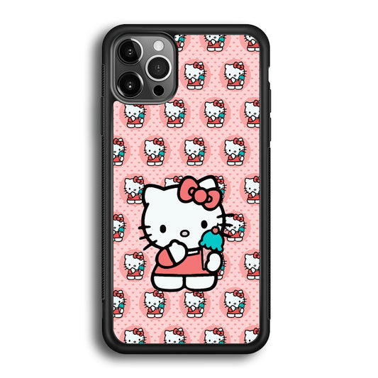 Hello Kitty with Blue Ice Cream iPhone 12 Pro Case
