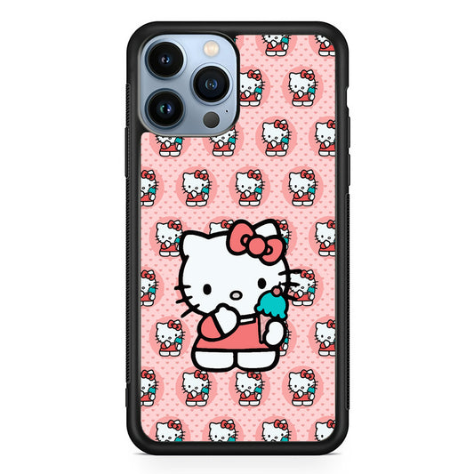 Hello Kitty with Blue Ice Cream iPhone 13 Pro Max Case