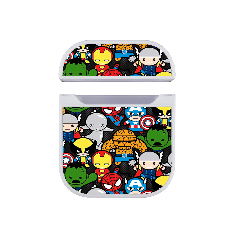 Heroes Avengers Cute Chibi Hard Plastic Case Cover For Apple Airpods