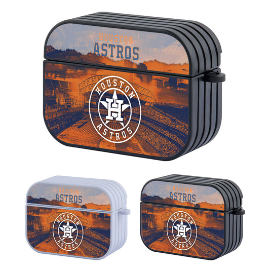 Houston Astros Shining Hard Plastic Case Cover For Apple Airpods Pro