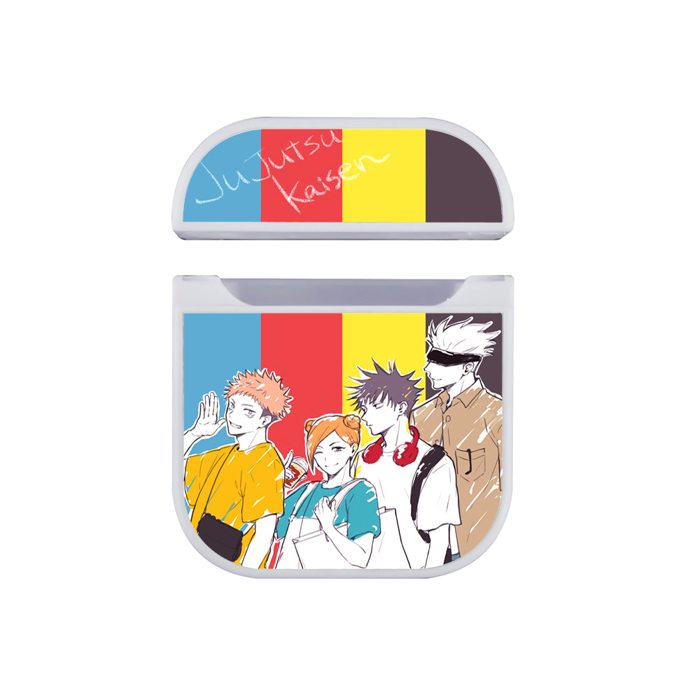 Jujutsu Kaisen Casual Outfit Hard Plastic Case Cover For Apple Airpods