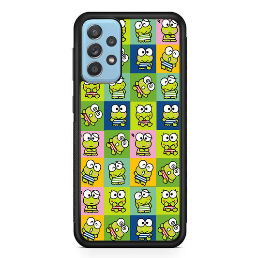 Keroppi Expression on Square Frame Samsung Galaxy A72 Case