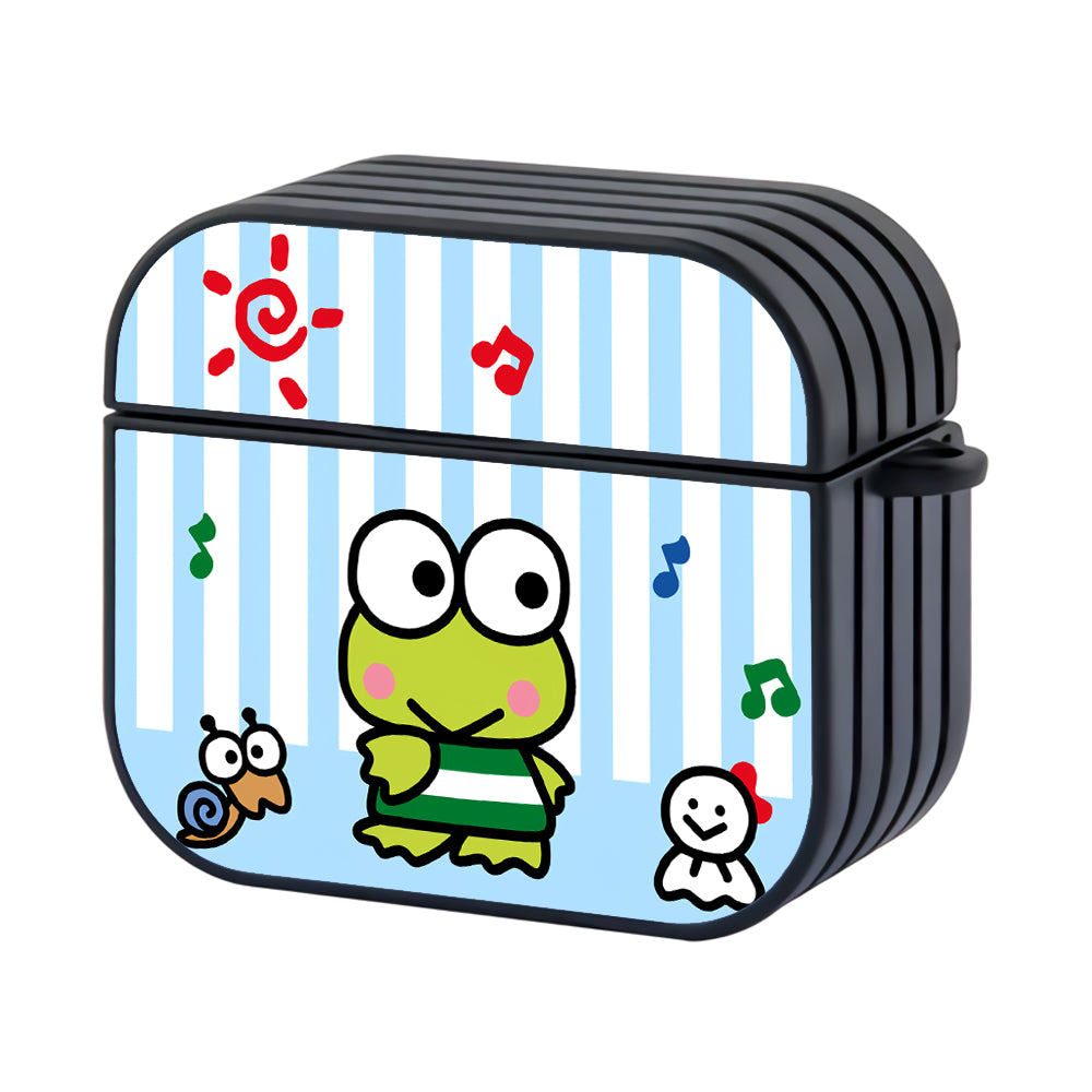Keroppi Singing Under The Hot Sun Hard Plastic Case Cover For Apple Airpods 3