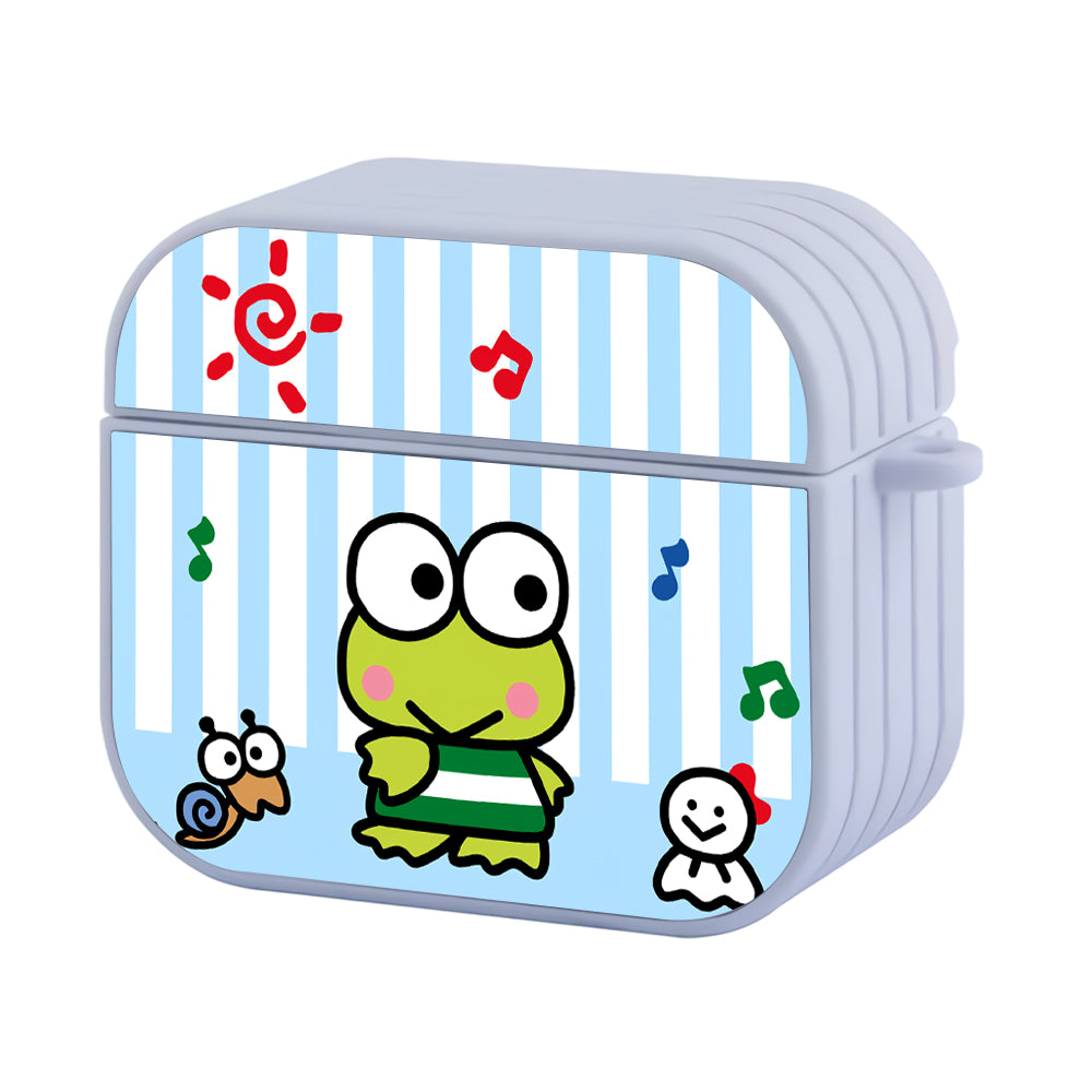 Keroppi Singing Under The Hot Sun Hard Plastic Case Cover For Apple Airpods 3