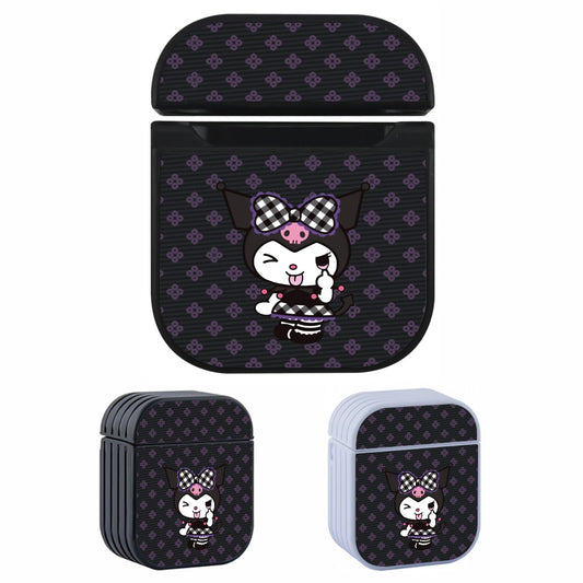 Kuromi Scoffed with a Face Hard Plastic Case Cover For Apple Airpods