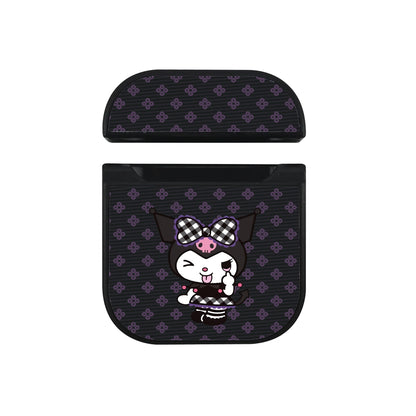 Kuromi Scoffed with a Face Hard Plastic Case Cover For Apple Airpods
