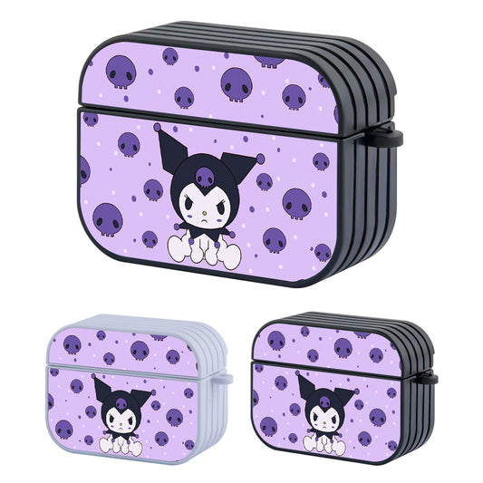 Kuromi Stare of Seriousness Hard Plastic Case Cover For Apple Airpods Pro