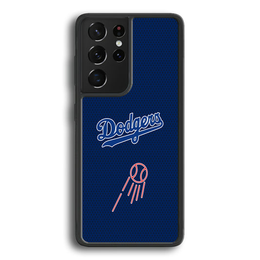 LA Dodgers Black Spot Patern Samsung Galaxy S21 Ultra Case