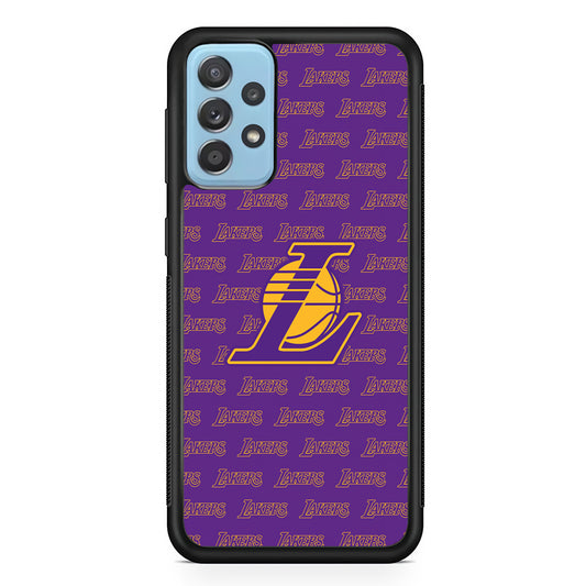 LA Lakers Neat Pattern Samsung Galaxy A72 Case