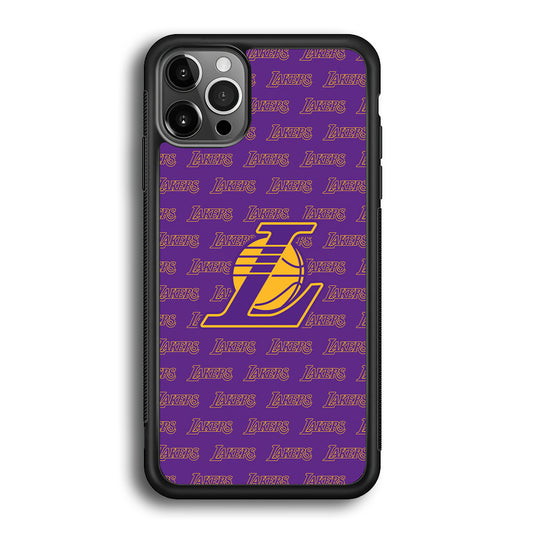 LA Lakers Neat Pattern iPhone 12 Pro Case