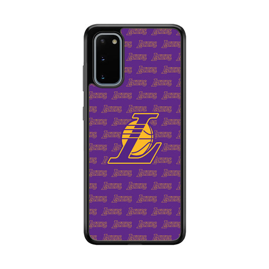 LA Lakers Neat Pattern Samsung Galaxy S20 Case