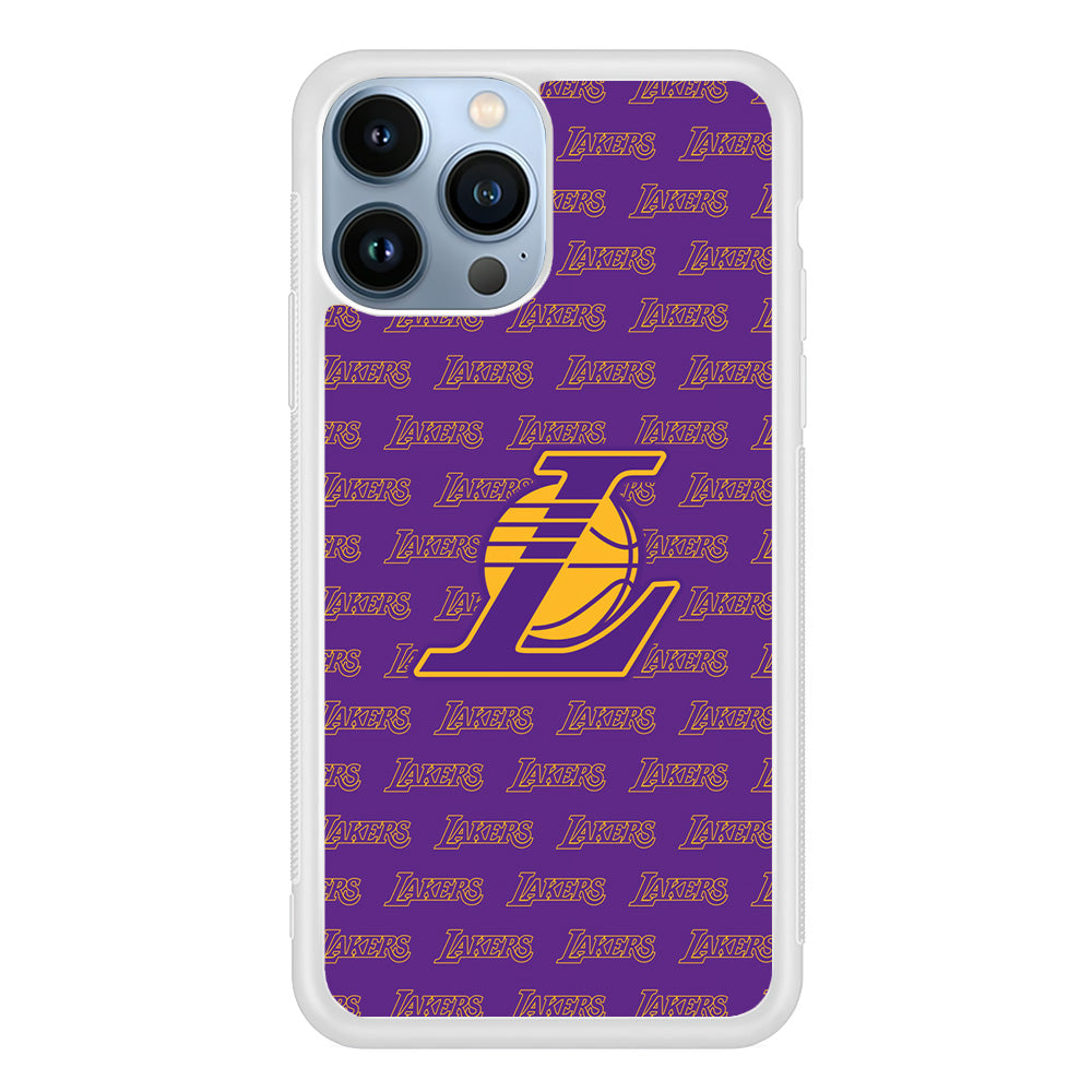 LA Lakers Neat Pattern iPhone 13 Pro Max Case