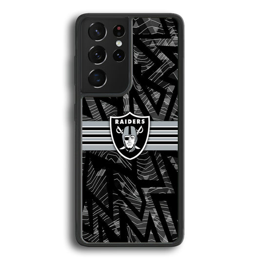 Las Vegas Raiders Raiders Black Shape Contour Samsung Galaxy S21 Ultra Case