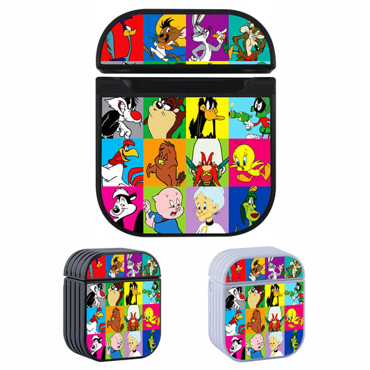 Looney Tunes All Characters Collage Hard Plastic Case Cover For Apple Airpods