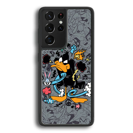 Looney Tunes Daffy in Anger Samsung Galaxy S21 Ultra Case