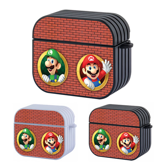 Mario and Luigi on The Wall Hard Plastic Case Cover For Apple Airpods 3