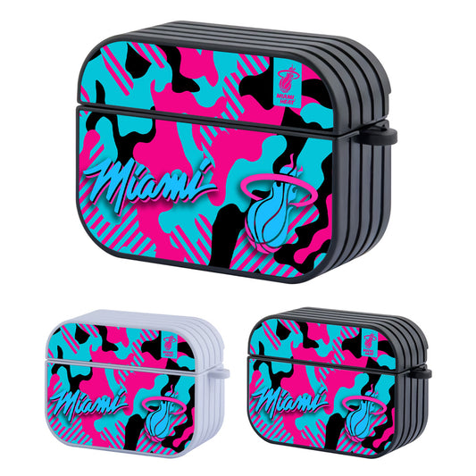 Miami Heat Camouflage of Energy Hard Plastic Case Cover For Apple Airpods Pro