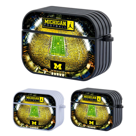 Michigan Football Stadium Hard Plastic Case Cover For Apple Airpods Pro