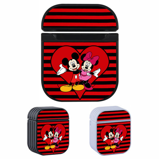Mickey Minnie Mouse in Heart Hard Plastic Case Cover For Apple Airpods