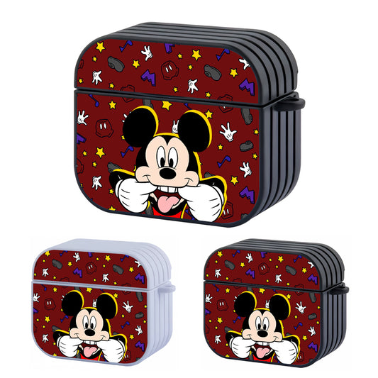 Mickey Mouse Not The Time To Be Serious Hard Work Hard Plastic Case Cover For Apple Airpods 3