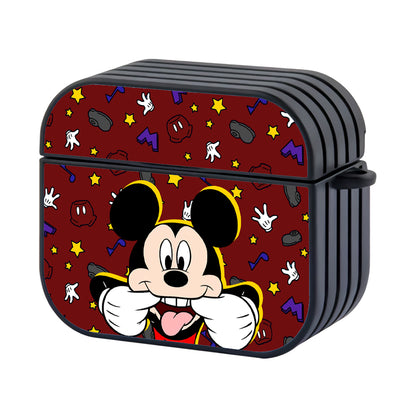 Mickey Mouse Not The Time To Be Serious Hard Work Hard Plastic Case Cover For Apple Airpods 3