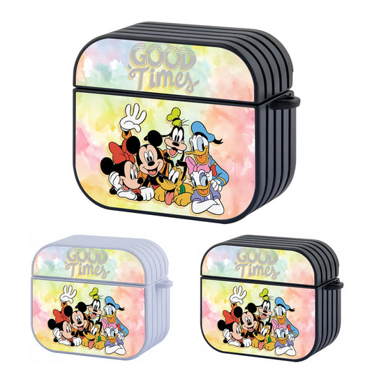 Mickey Time with Disney Family Hard Plastic Case Cover For Apple Airpods 3