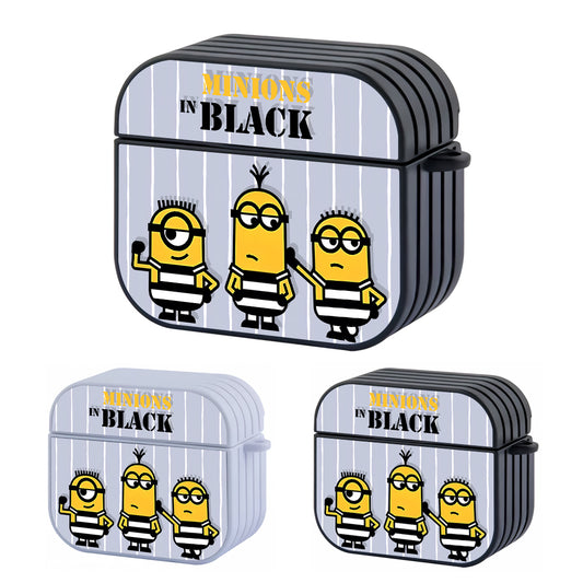 Minions Men in Black Hard Plastic Case Cover For Apple Airpods 3