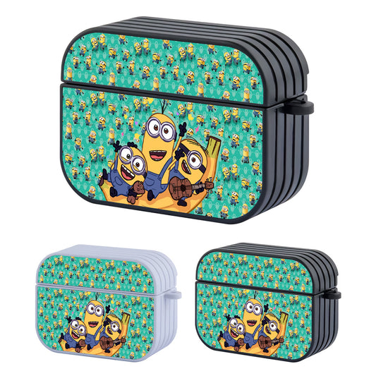 Minions Slide Together with Bananas Hard Plastic Case Cover For Apple Airpods Pro