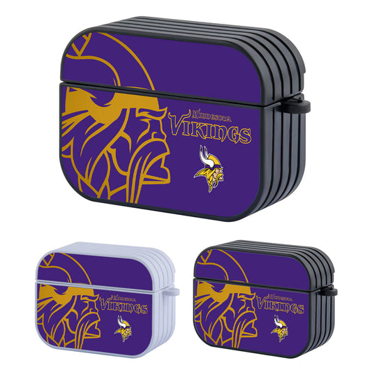 Minnesota Vikings NFL The Golden Line of SIlhouette Hard Plastic Case Cover For Apple Airpods Pro