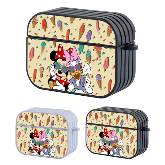 Minnie Mouse Ice Cream Lady Hard Plastic Case Cover For Apple Airpods Pro