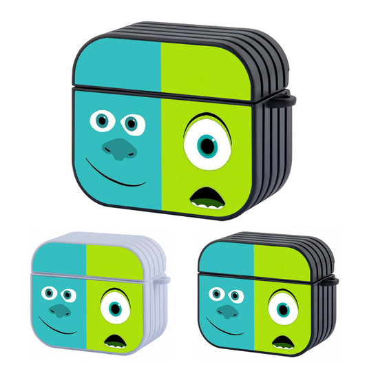 Monsters Inc Mike and James Face Hard Plastic Case Cover For Apple Airpods 3