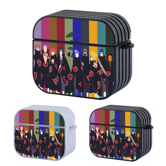 Naruto The Akatsuki Squad Colorful Hard Plastic Case Cover For Apple Airpods 3