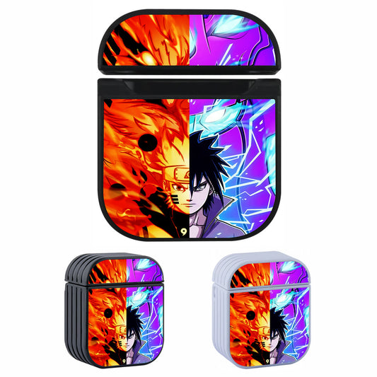 Naruto VS Sasuke Art Hard Plastic Case Cover For Apple Airpods