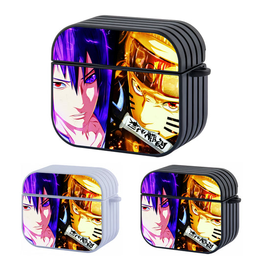 Naruto VS Sasuke Face Anime Hard Plastic Case Cover For Apple Airpods 3