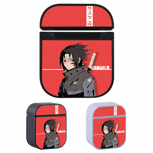 Naruto on Sasuke The Enlightener of Uchiha Hard Plastic Case Cover For Apple Airpods