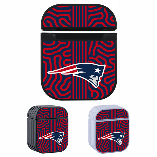 New England Patriots Line on Maze Hard Plastic Case Cover For Apple Airpods