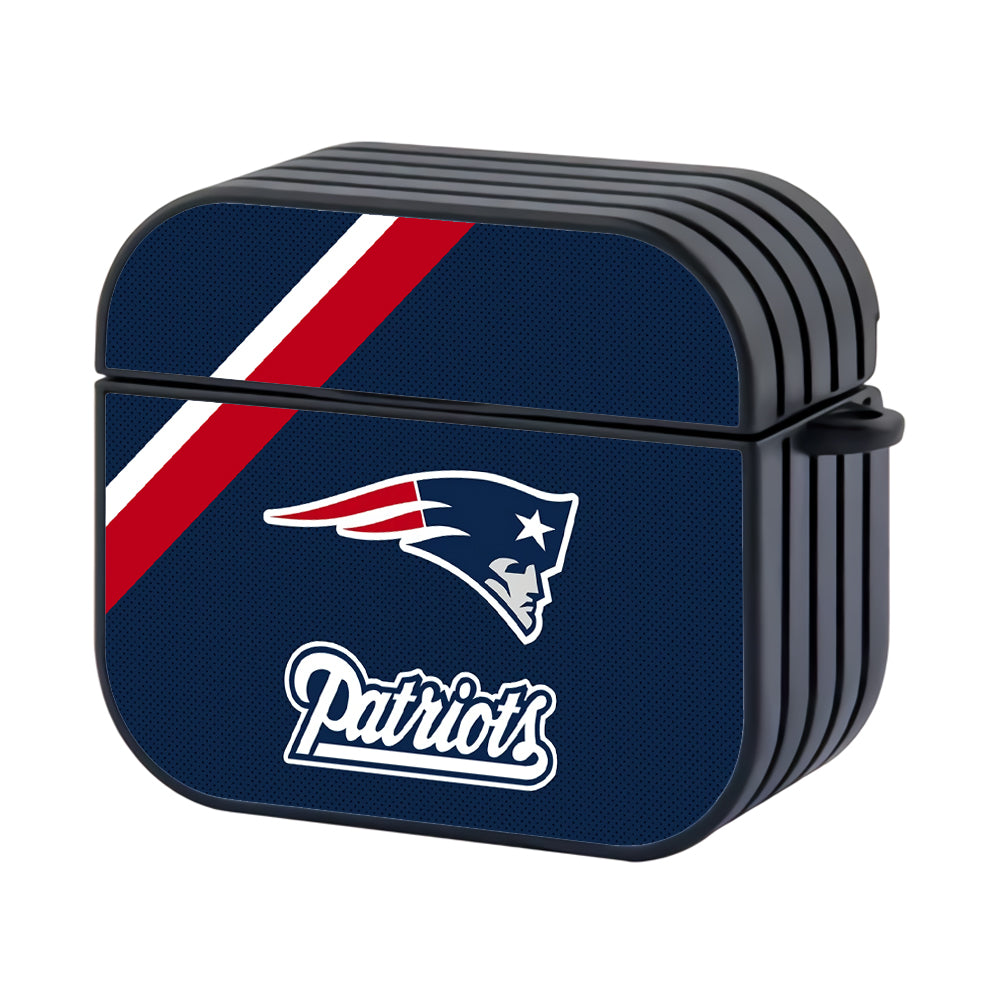 New England Patriots White Red Shawl Hard Plastic Case Cover For Apple Airpods 3