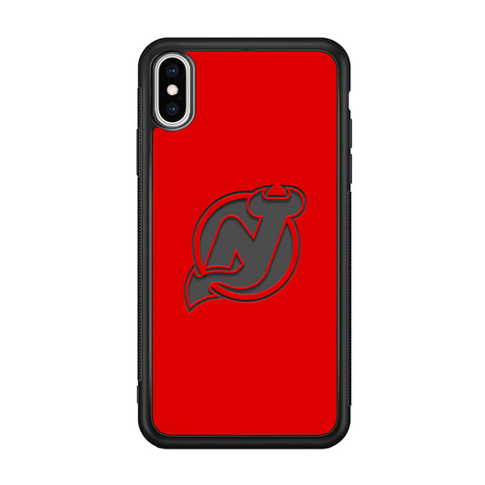 New Jersey Devils Grey Back Wall iPhone X Case