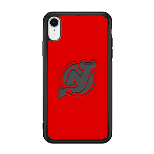 New Jersey Devils Grey Back Wall iPhone XR Case