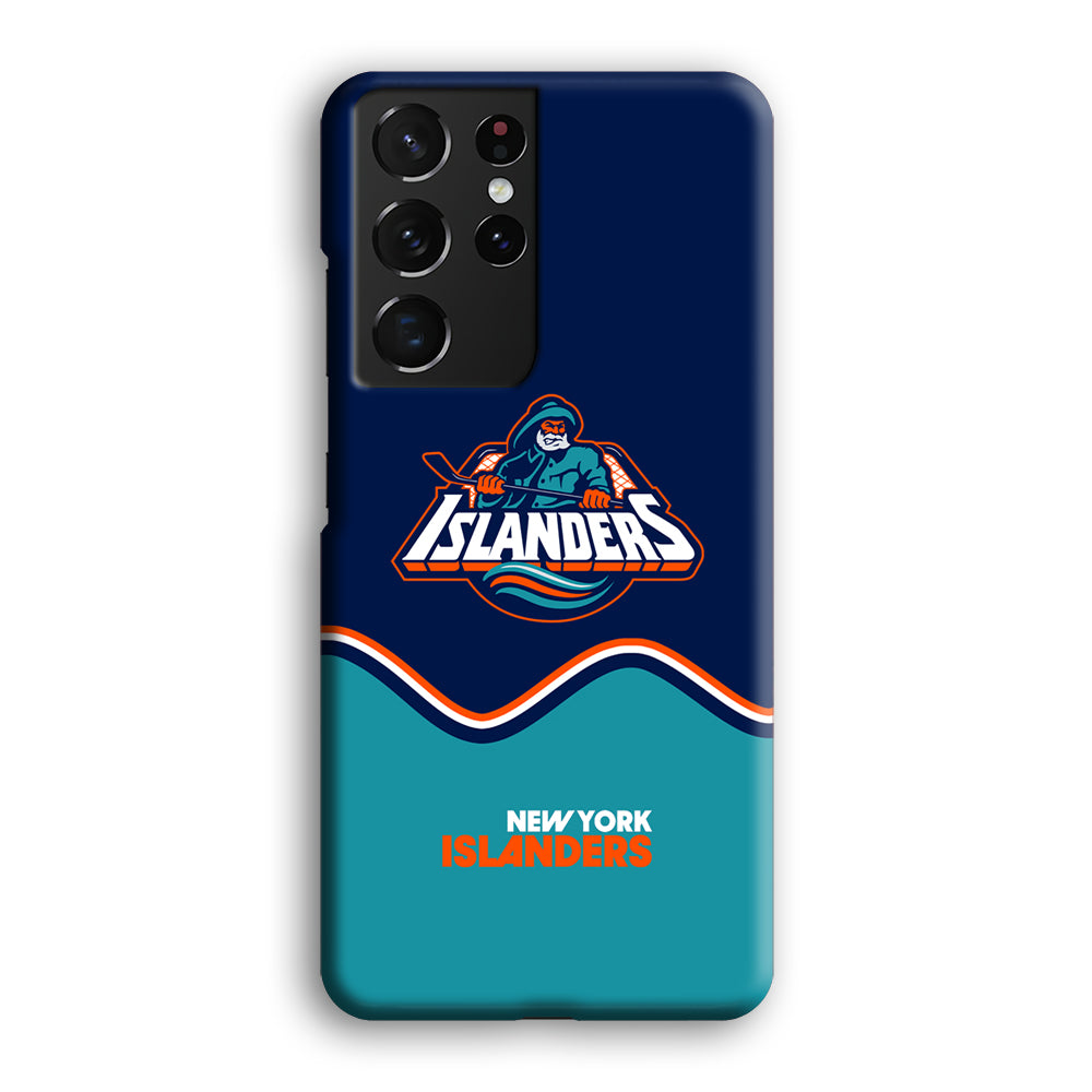 New York Islanders Waving The Ice Samsung Galaxy S21 Ultra Case