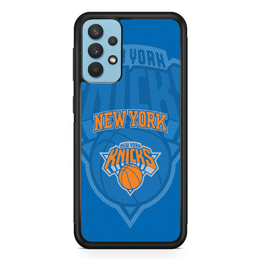 New York Knicks The Ball Blue Patern Samsung Galaxy A32 Case