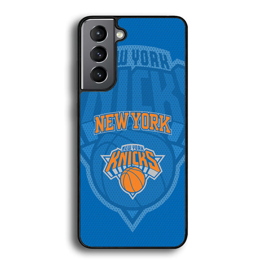 New York Knicks The Ball Blue Patern Samsung Galaxy S21 Case