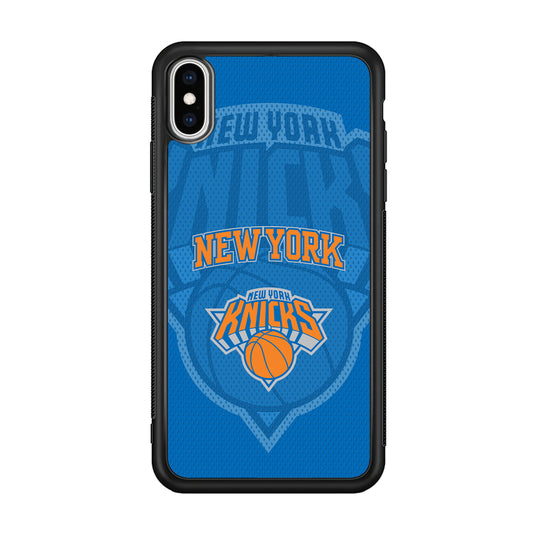 New York Knicks The Ball Blue Patern iPhone Xs Max Case